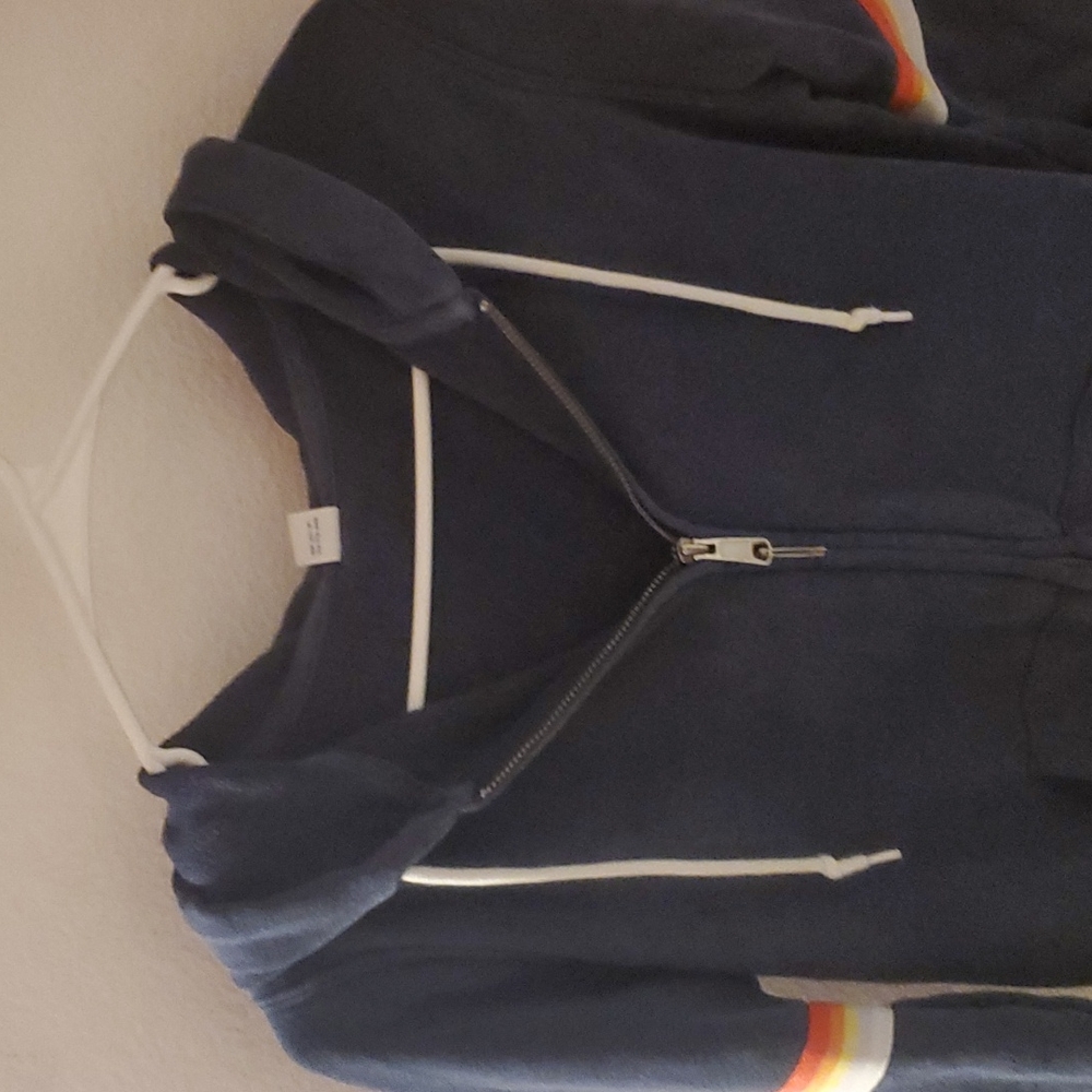 Navy blue zip up hoodie